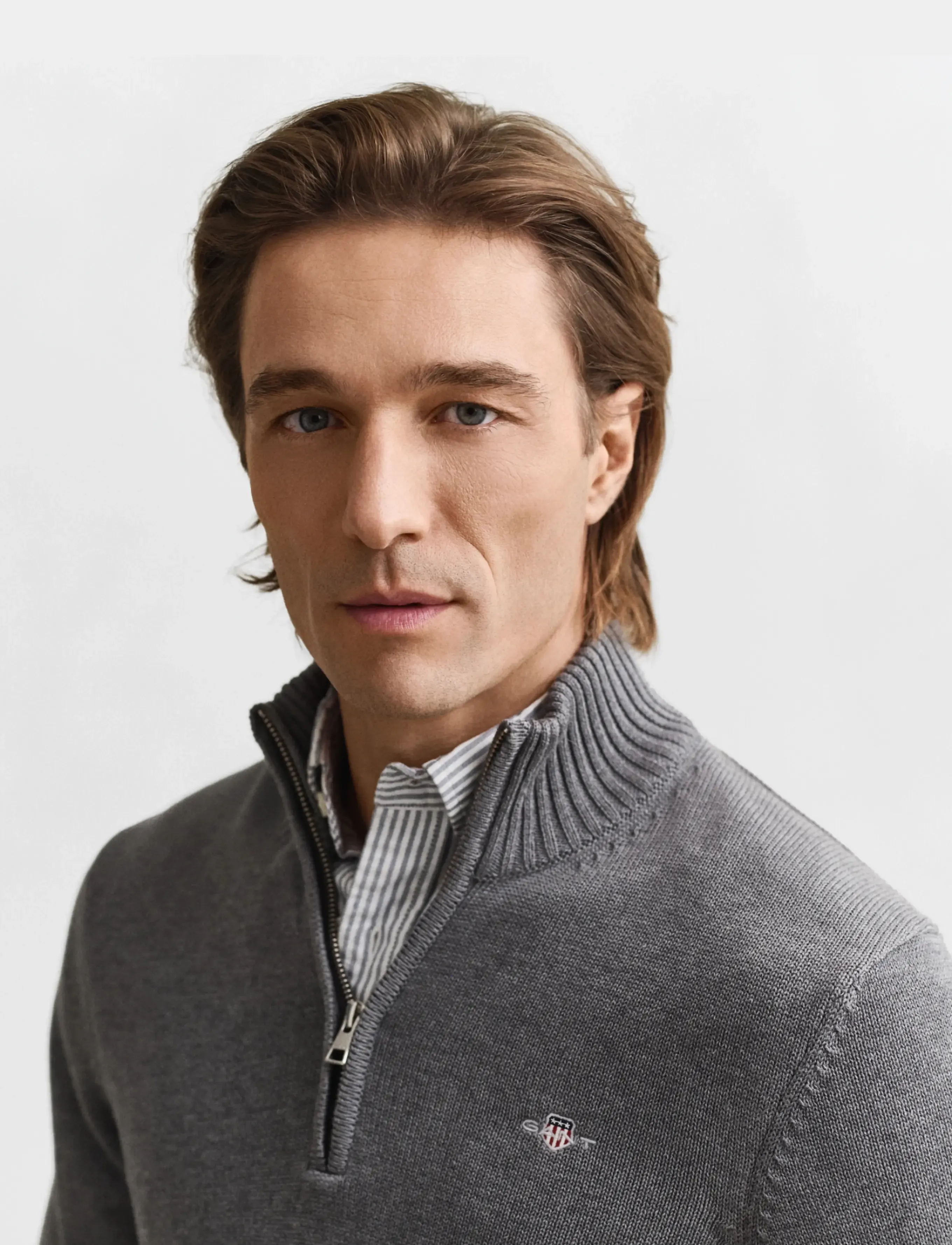 Gant Casual Cotton Halfzip stickade tröjor herr – bild 7