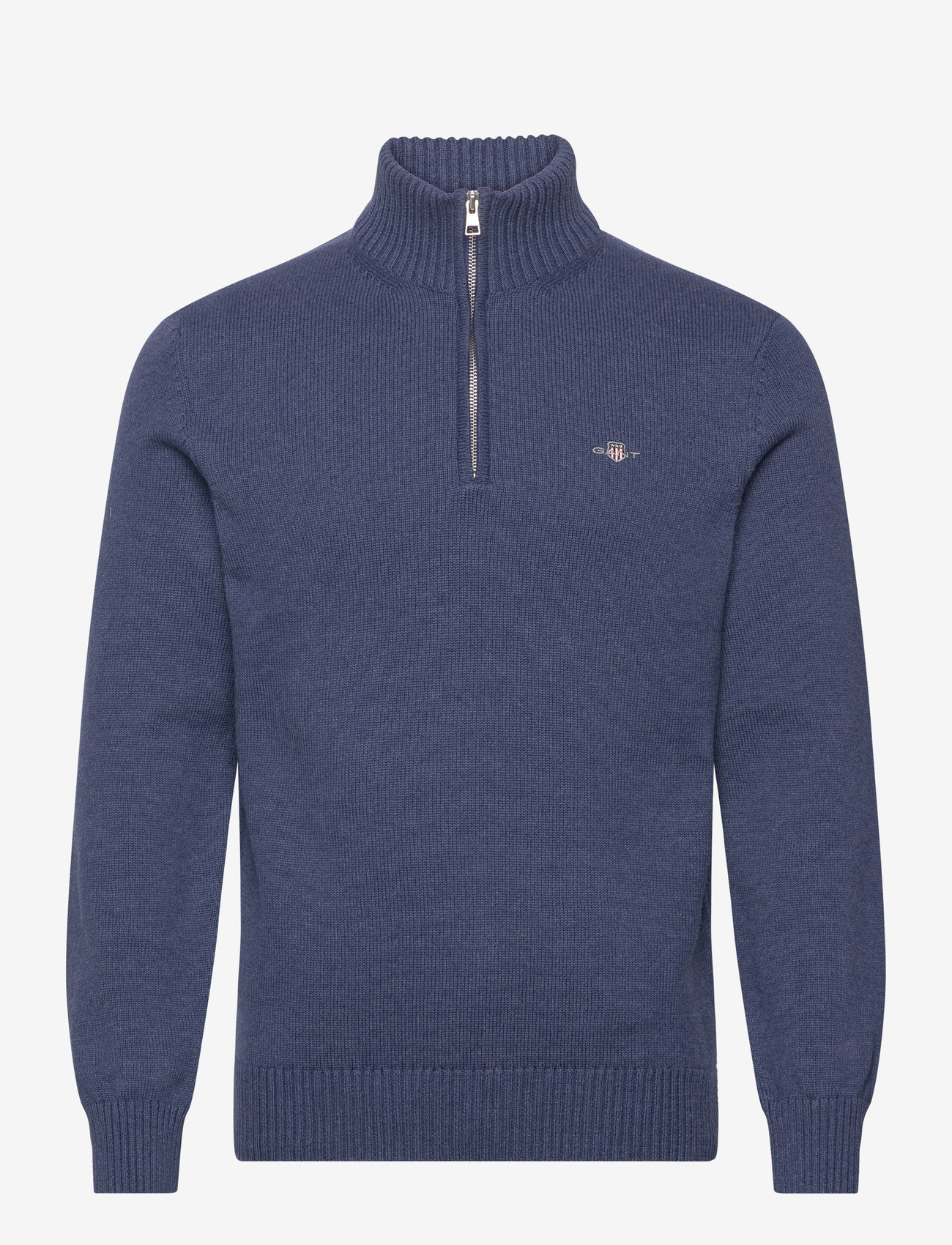 GANT - CASUAL COTTON HALF ZIP - pullover mit halbem reißverschluss - dark jeansblue melange - 1