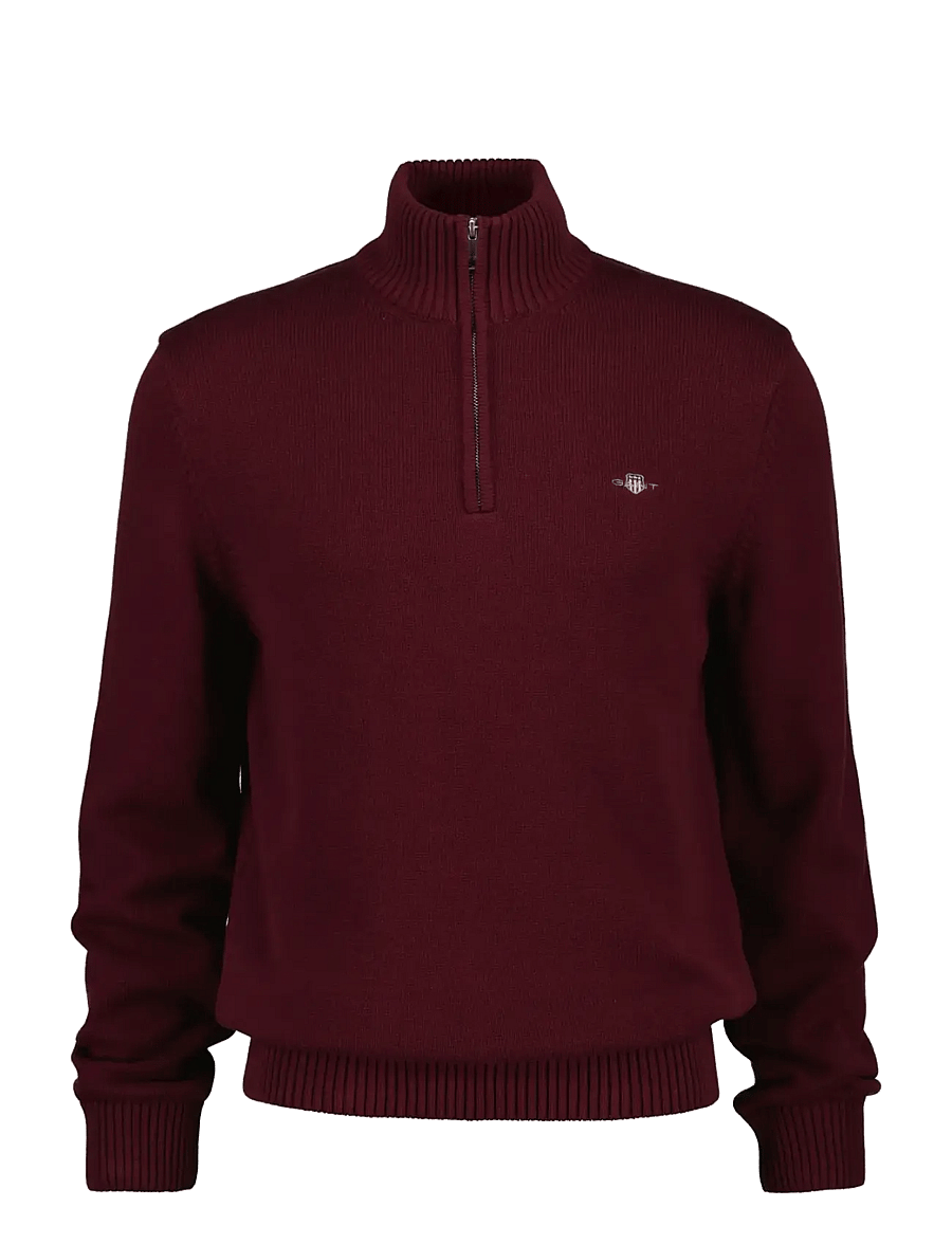 Gant - CASUAL COTTON HALFZIP - pullover mit halbem reißverschluss - deep grape wine - 0