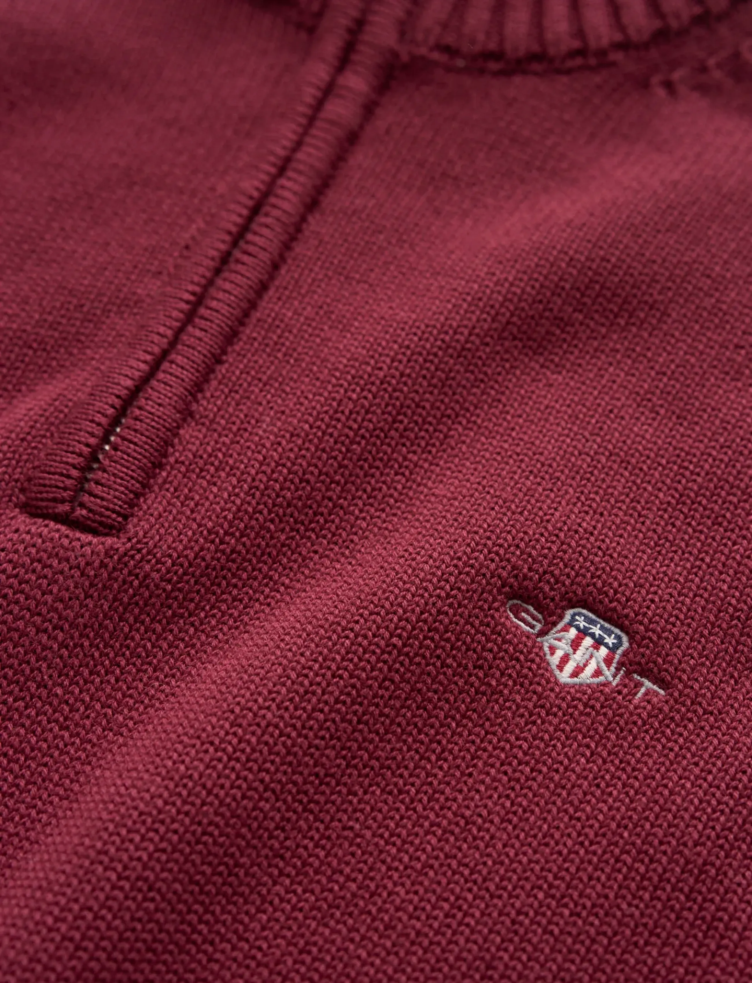 Gant - CASUAL COTTON HALFZIP - pullover mit halbem reißverschluss - deep grape wine - 1