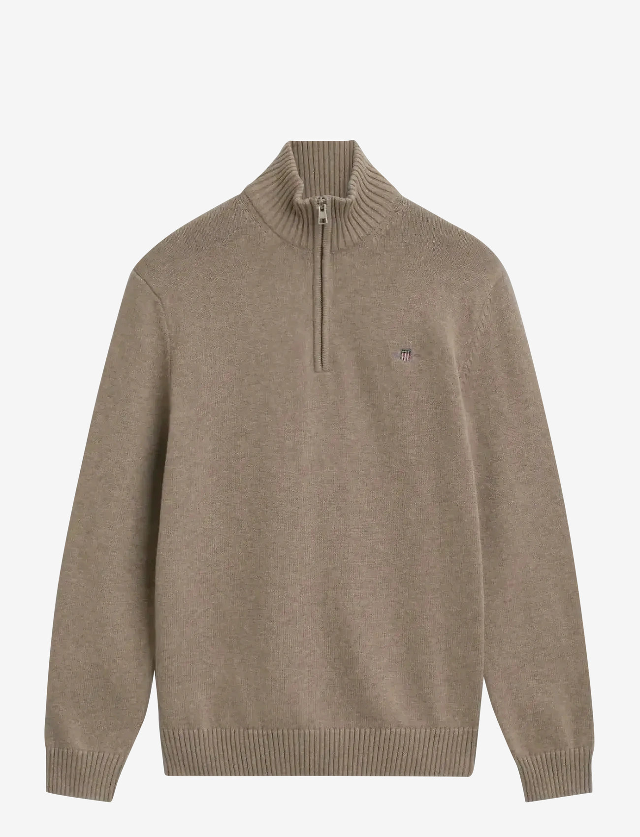 GANT - CASUAL COTTON HALF ZIP - half zip-tröjor - dk. sand melange - 1