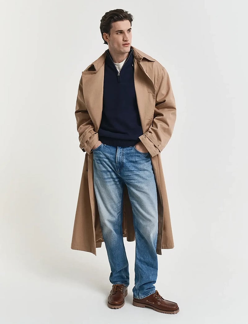 GANT - CASUAL COTTON HALFZIP - pullover mit halbem reißverschluss - evening blue - 5