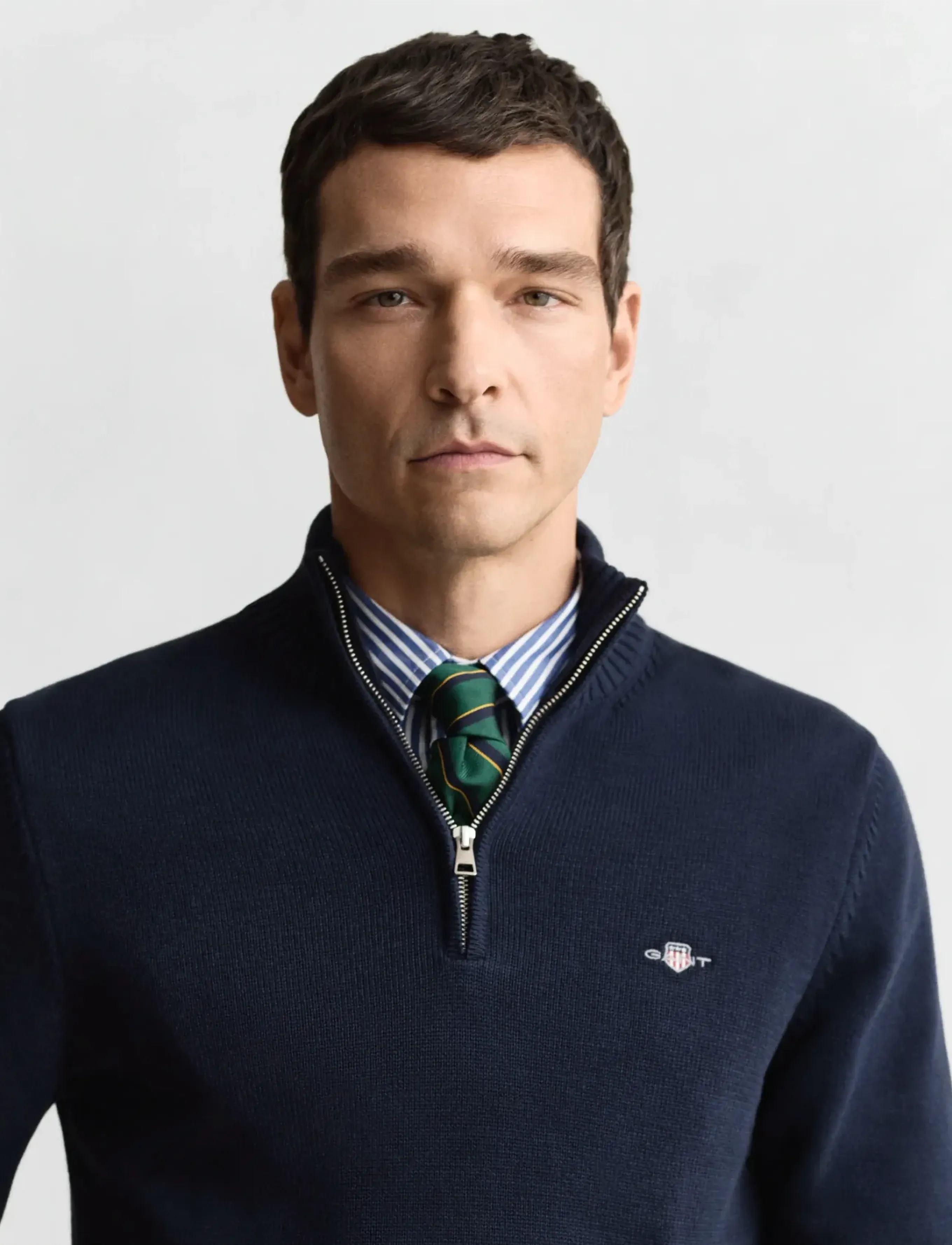 Gant Casual Cotton Halfzip stickade tröjor herr – bild 7