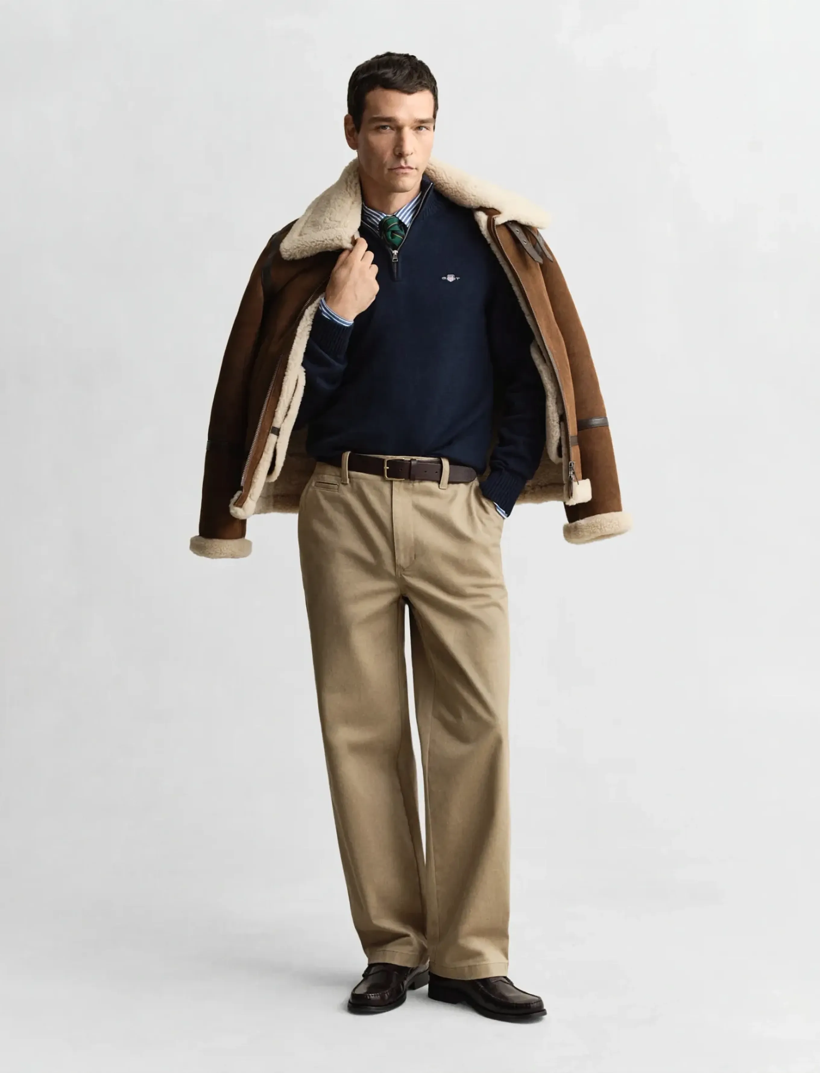 Gant Casual Cotton Halfzip stickade tröjor herr – bild 8
