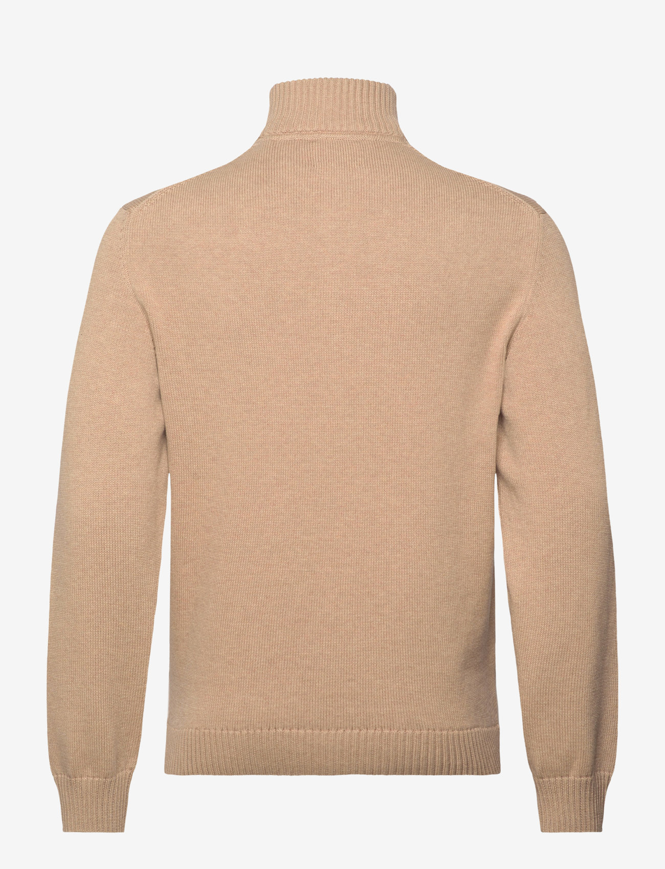 Gant - Cotton Knit Half-Zip Sweater - pullover mit halbem reißverschluss - khaki melange - 2