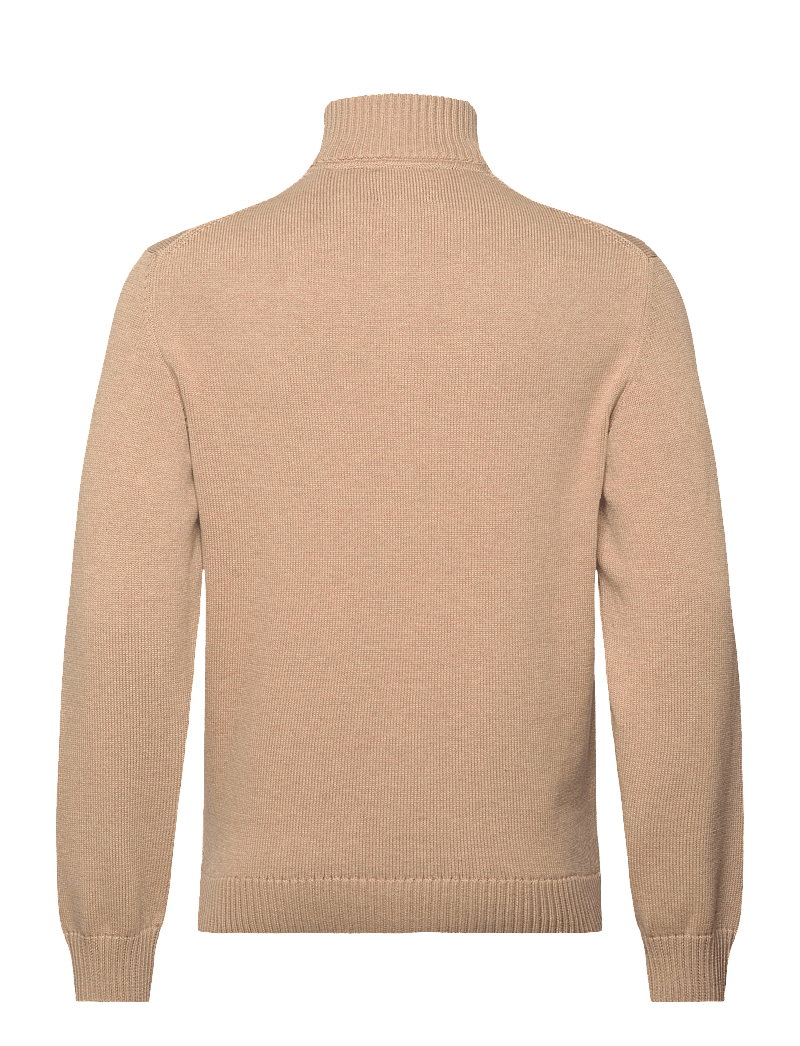 Gant - Cotton Knit Half-Zip Sweater - pullover mit halbem reißverschluss - khaki melange - 2