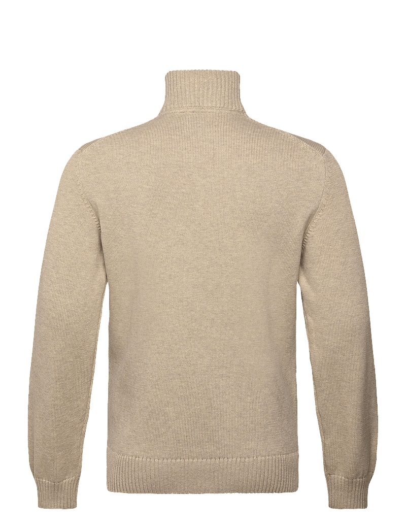 GANT - Cotton Knit Half-Zip Sweater - pulls demi-zippés - oat melange - 2