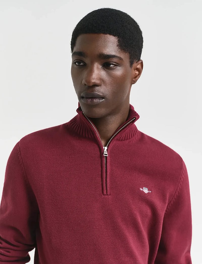 GANT - CASUAL COTTON HALF ZIP - halfzip strik - plumped red - 3