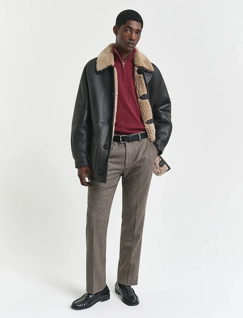 GANT - CASUAL COTTON HALF ZIP - halfzip strik - plumped red - 4