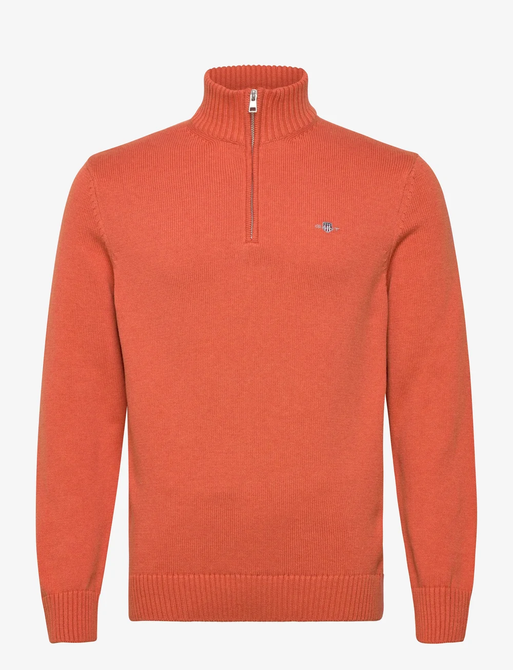 GANT - CASUAL COTTON HALF ZIP - half zip - pumpkin orange melange - 0