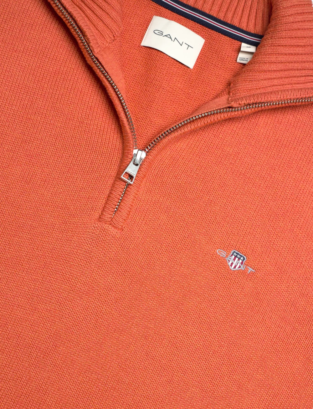 GANT - CASUAL COTTON HALF ZIP - half zip - pumpkin orange melange - 2