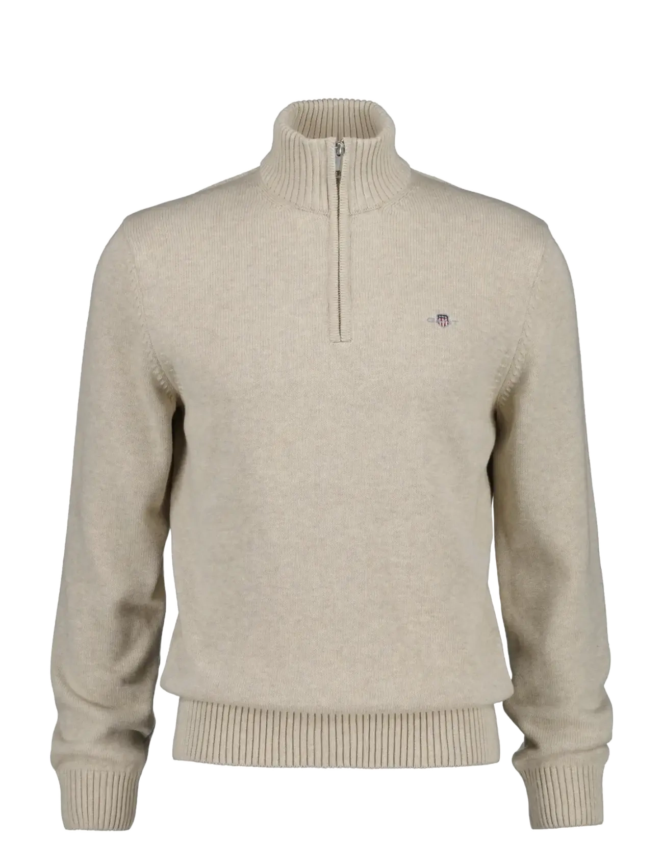 Gant CASUAL COTTON HALFZIP - Strickmode - SEED MELANGE / beige