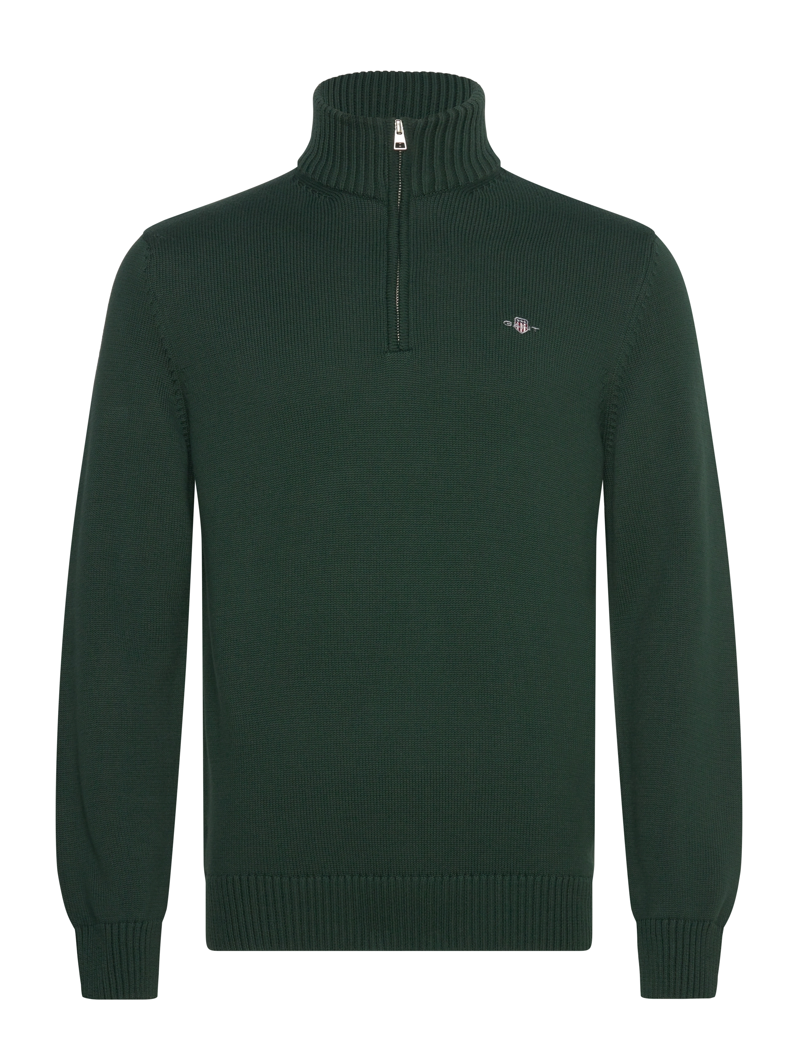 GANT Baumwolle Knit Half-Zip Pullover Grün - L - Herren