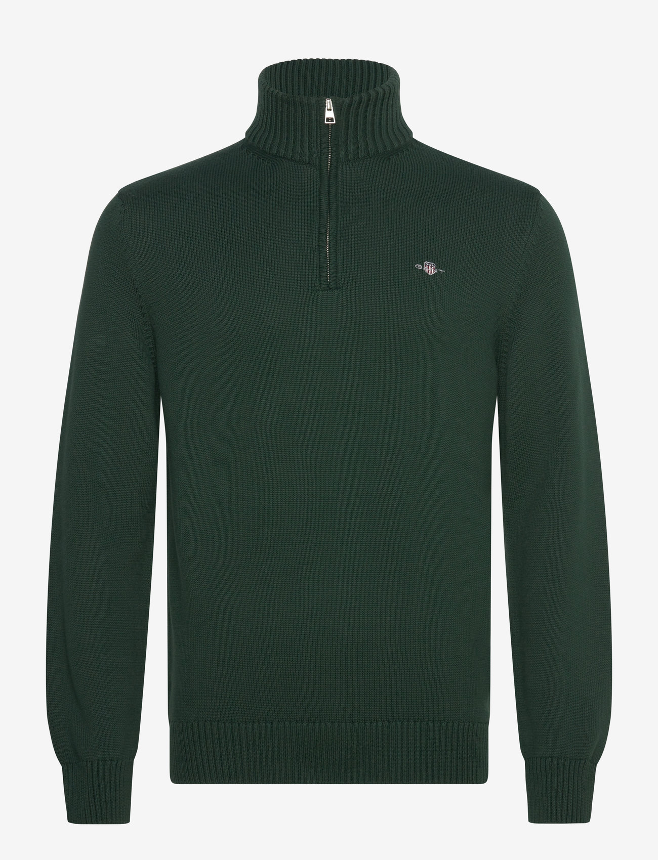 GANT - CASUAL COTTON HALF ZIP - half zip jumpers - tartan green - 1