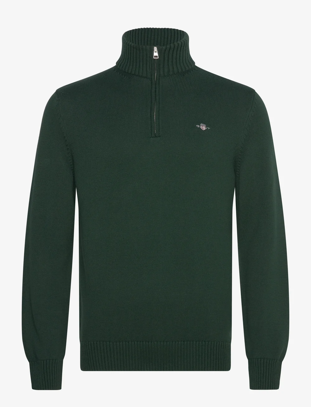 GANT - CASUAL COTTON HALF ZIP - half zip jumpers - tartan green - 1