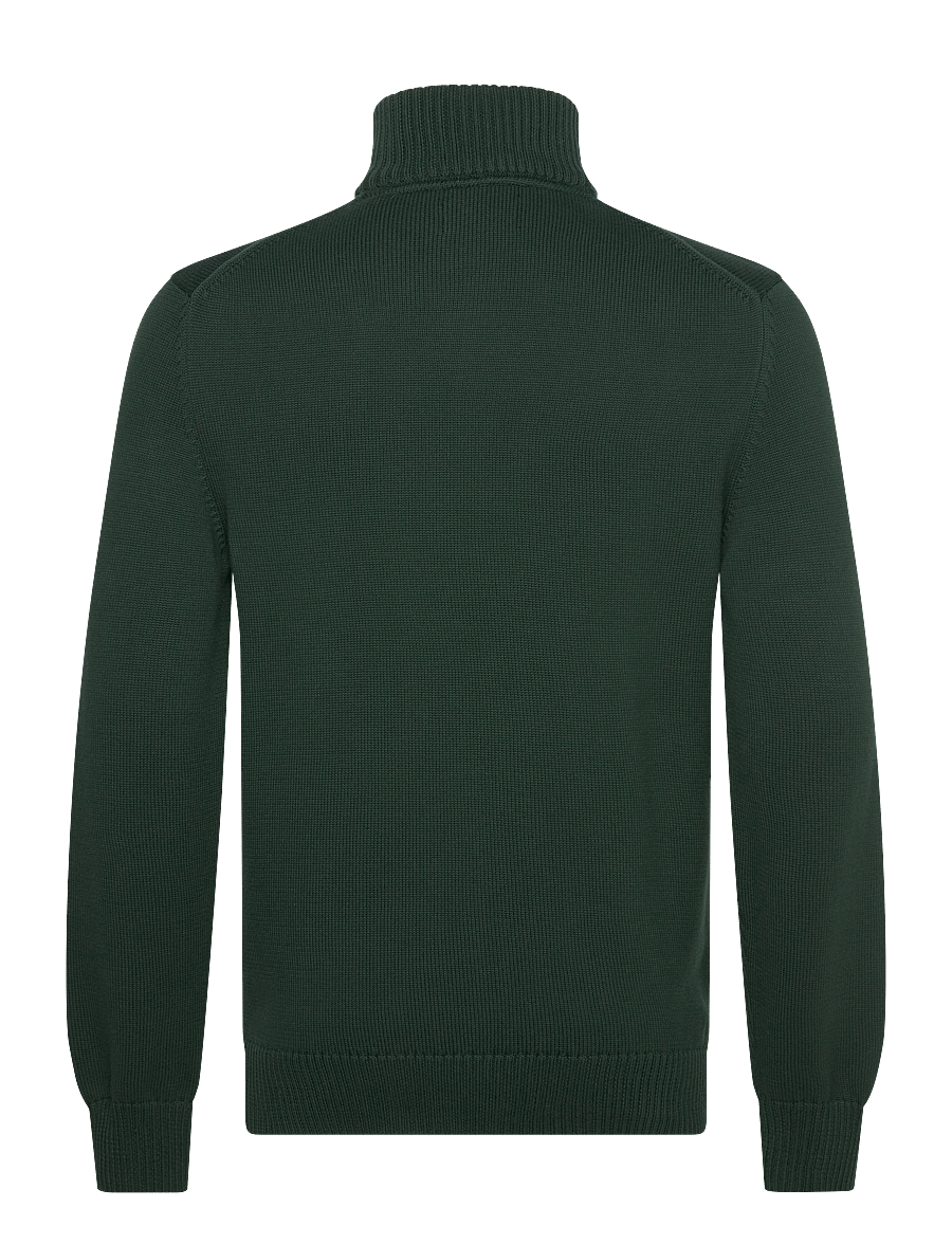Gant - Cotton Knit Half-Zip Sweater - pullover mit halbem reißverschluss - tartan green - 2