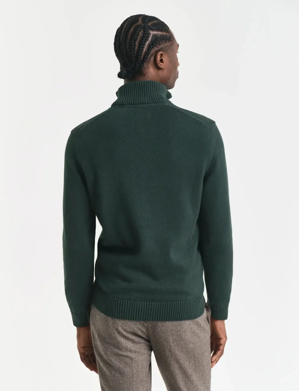 GANT - CASUAL COTTON HALF ZIP - half zip jumpers - tartan green - 3