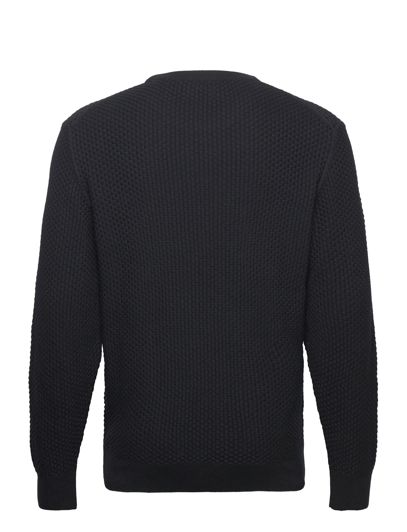 GANT - COTTON TEXTURE C-NECK - black - 1