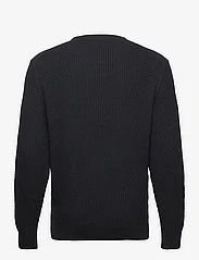 GANT - COTTON TEXTURE C-NECK - knitted round necks - black - 1