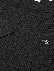 GANT - COTTON TEXTURE C-NECK - megztiniai su apvalios formos apykakle - dk charcoal melange - 2