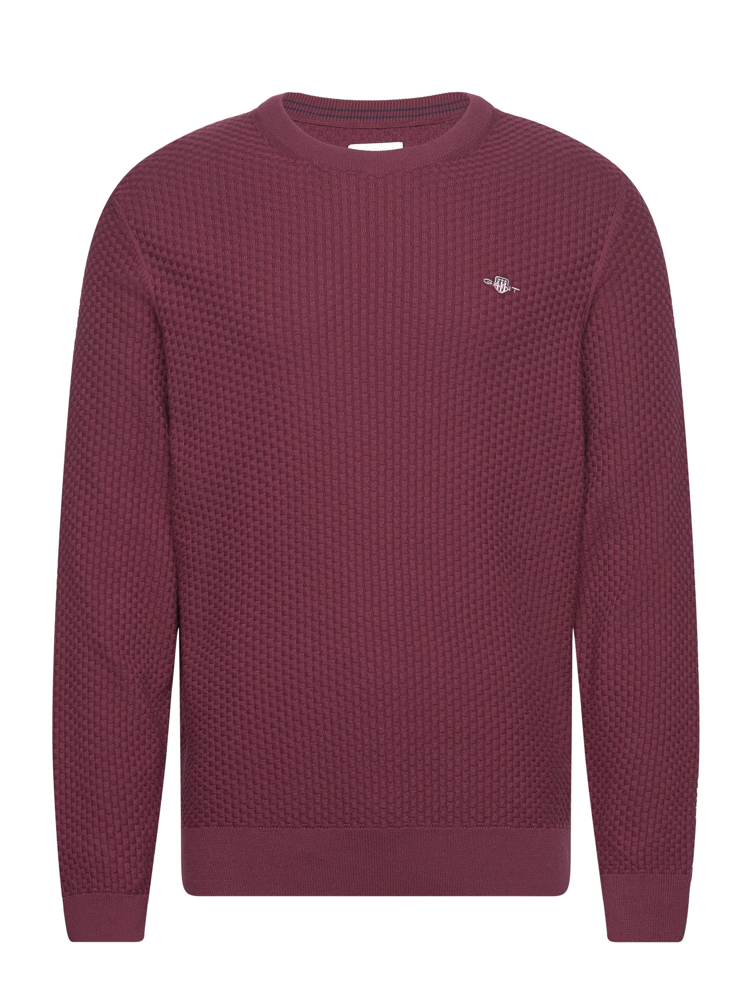 COTTON TEXTURE C-NECK - RED SHADOW