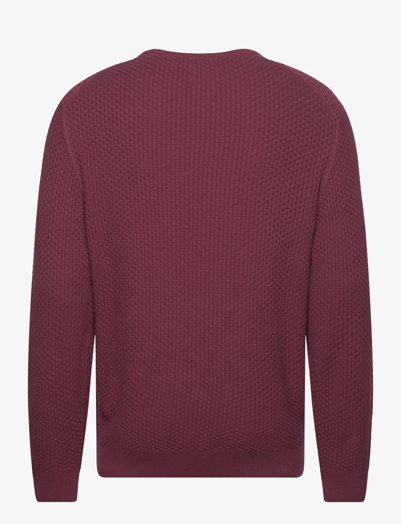 GANT - COTTON TEXTURE C-NECK - knitted round necks - red shadow - 1