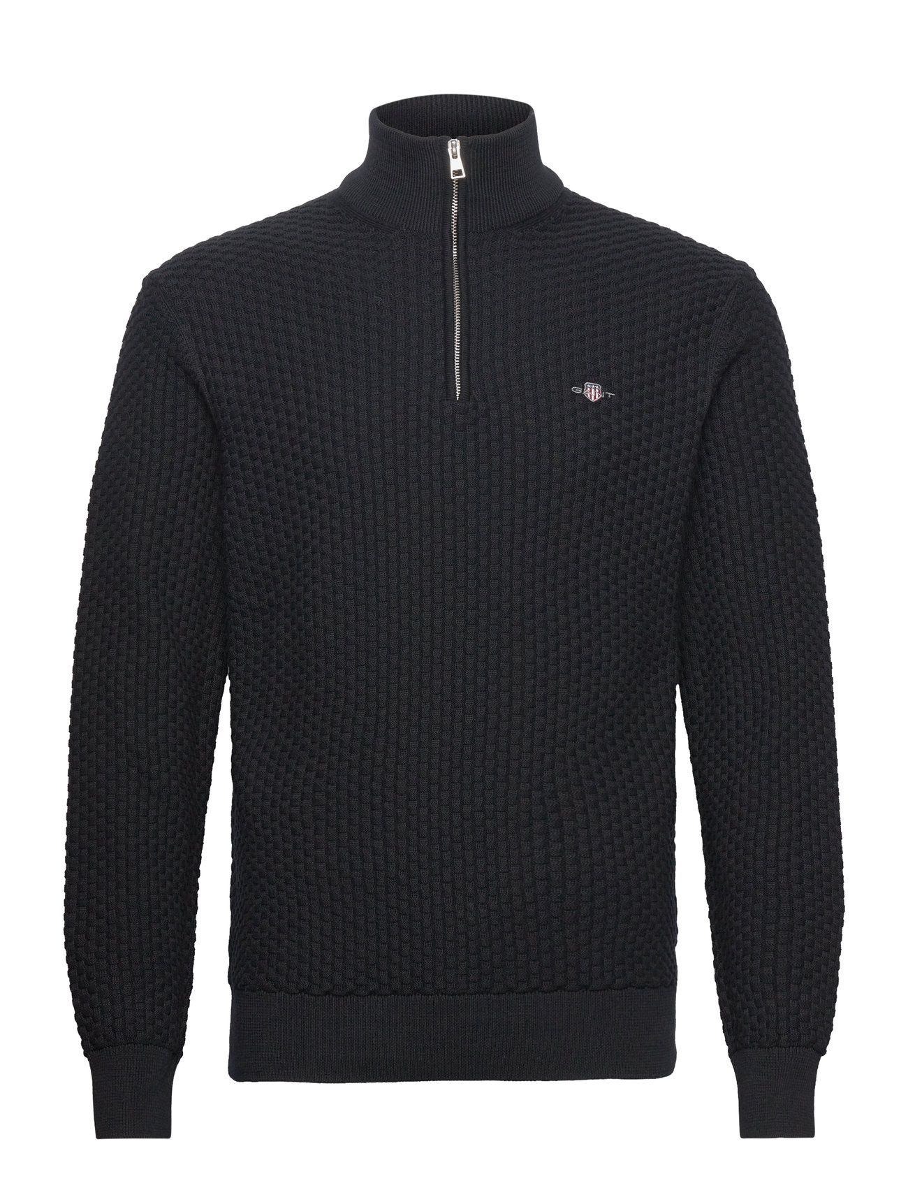 GANT - COTTON TEXTURE HALFZIP - black - 0