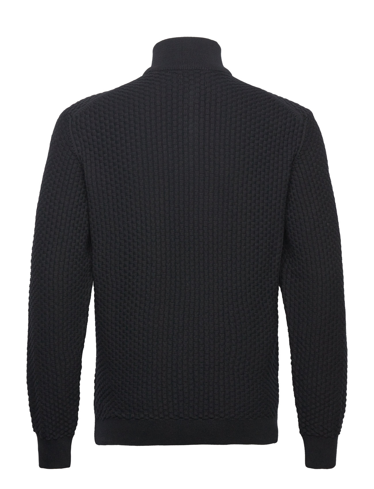 GANT - COTTON TEXTURE HALFZIP - black - 1