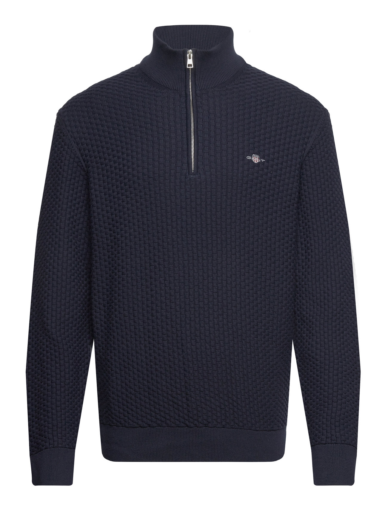 GANT - COTTON TEXTURE HALFZIP - evening blue - 0