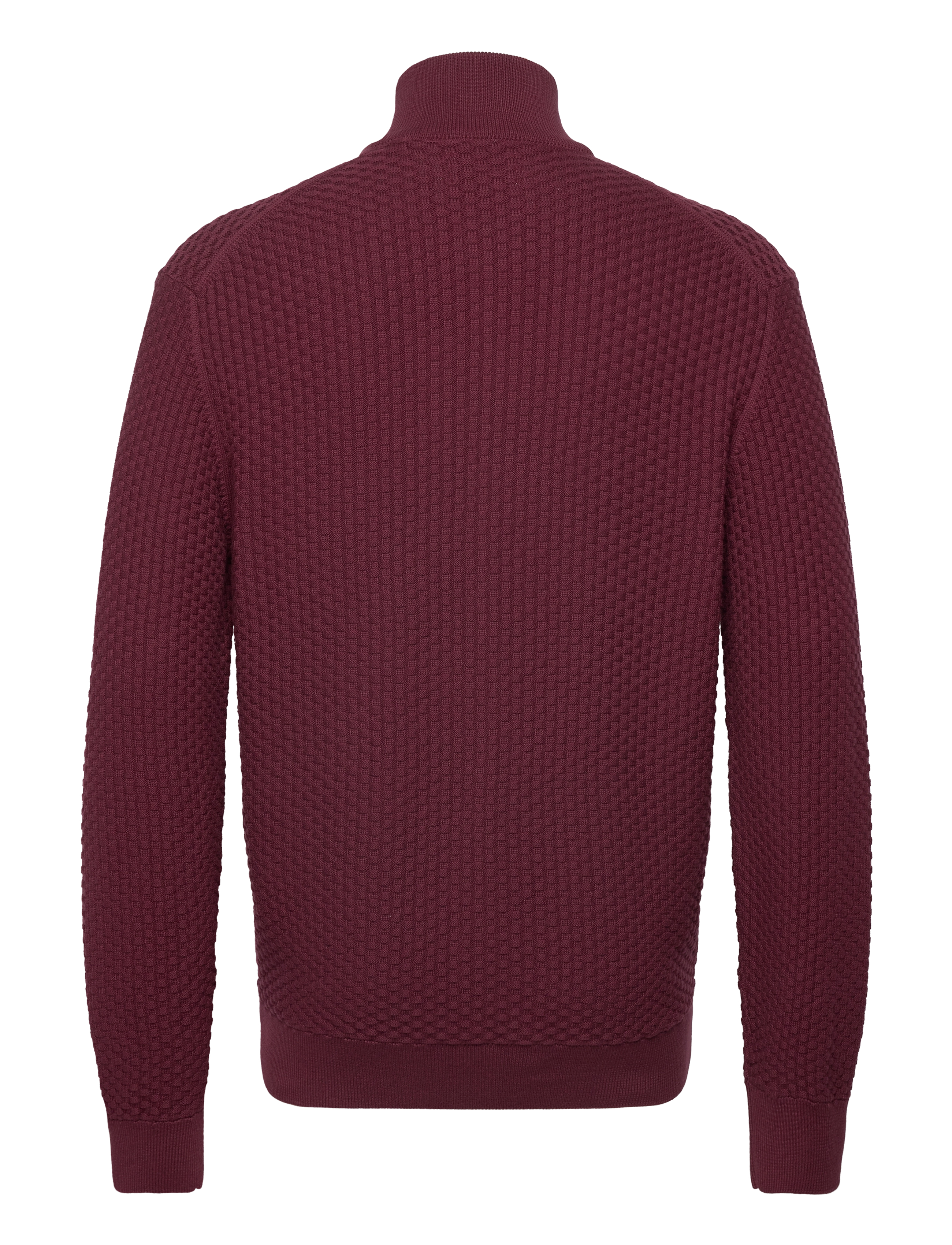GANT - COTTON TEXTURE ZIP CARDIGAN - red shadow - 2