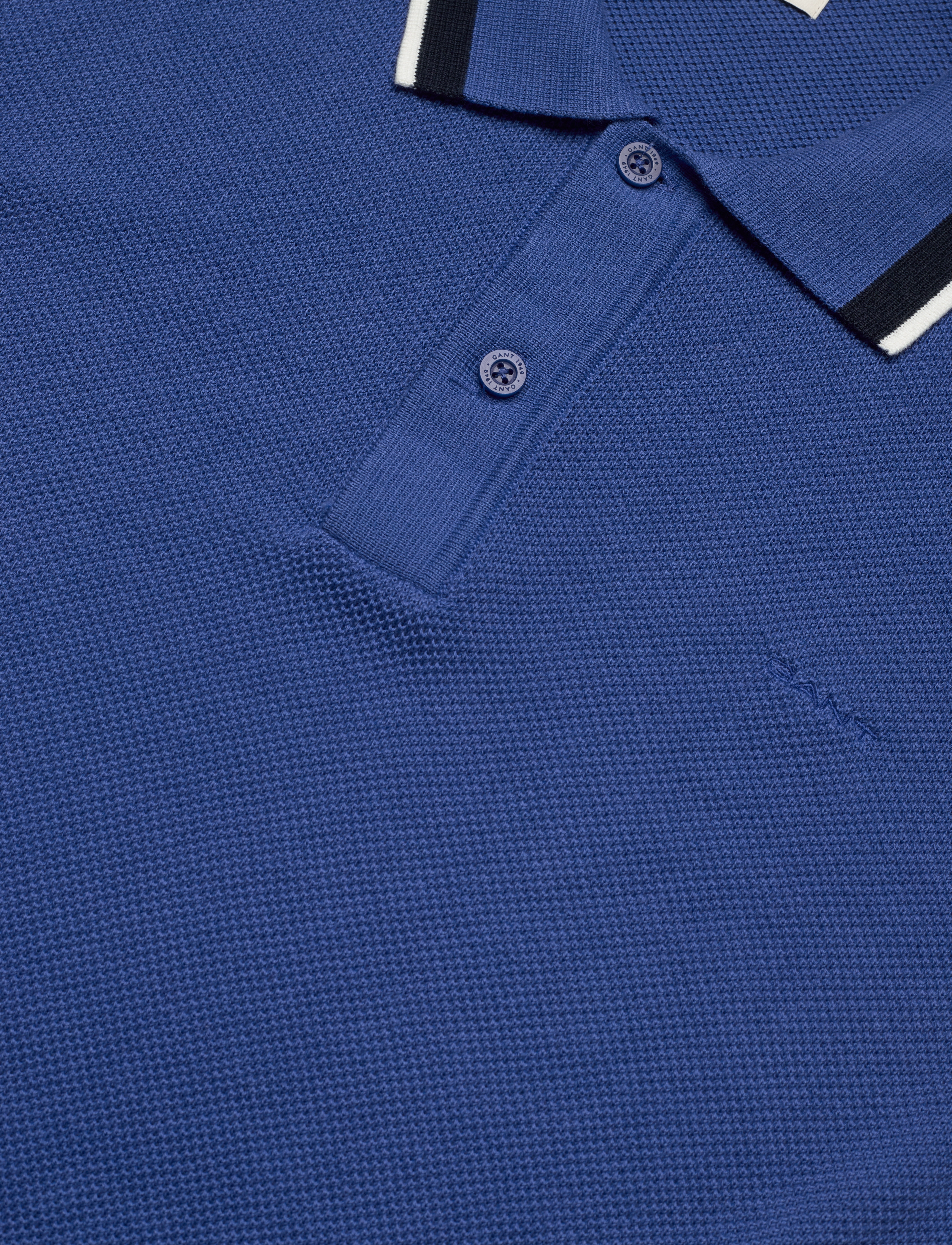 GANT - COTTON PIQUE SS POLO - rich blue - 5