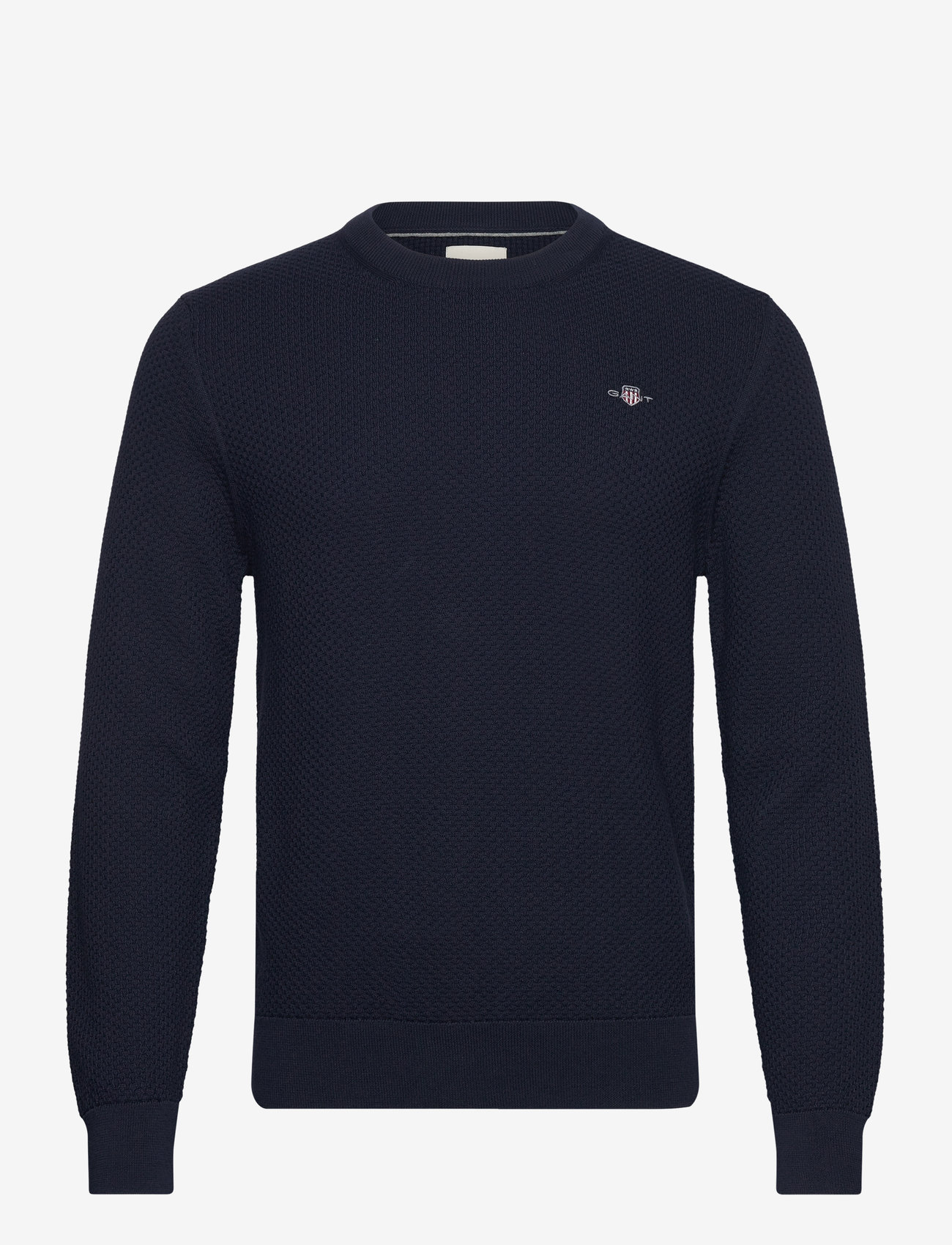 GANT - STRUCTURED COTTON C-NECK - evening blue - 0