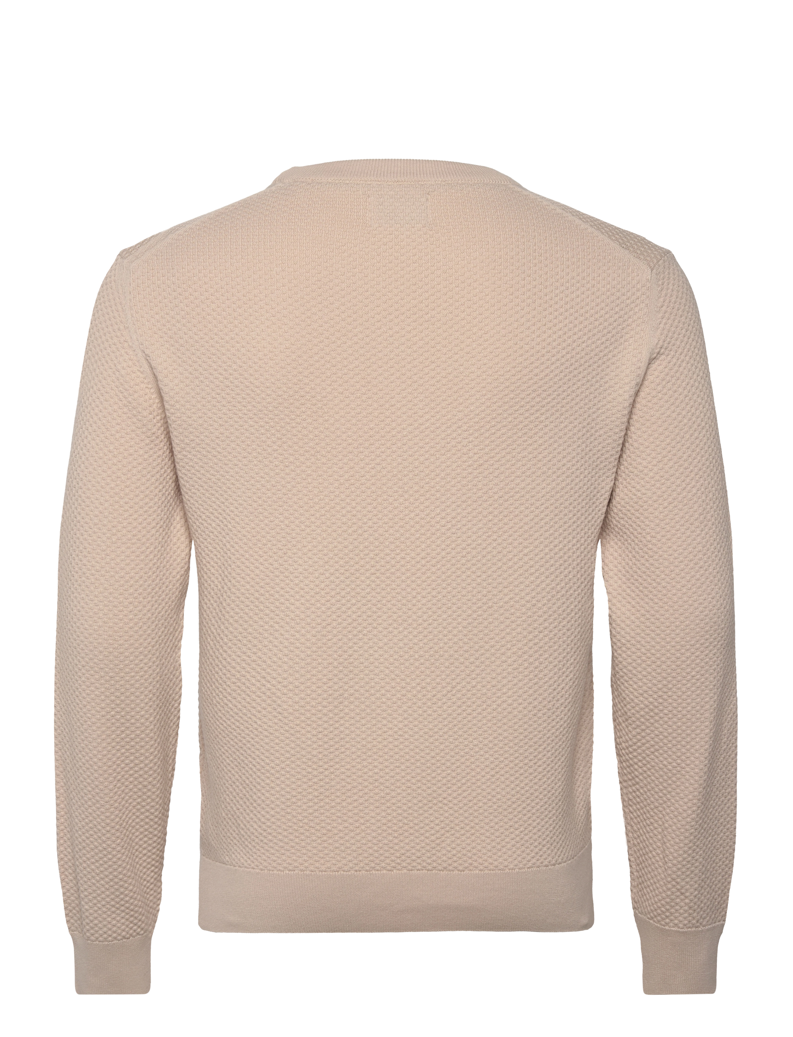 GANT - STRUCTURED COTTON C-NECK - soft oat - 1