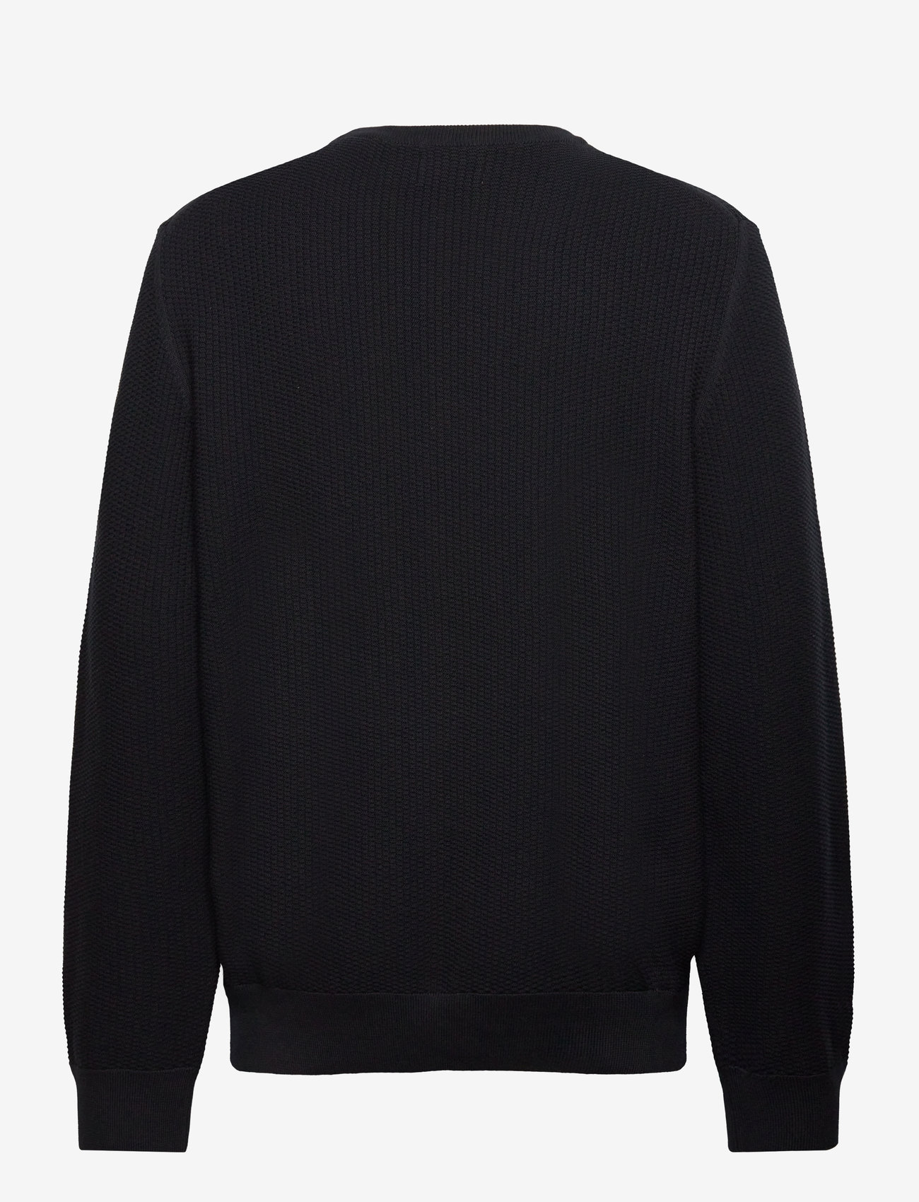 GANT - COTTON MICRO TEXTURED C-NECK - black - 1