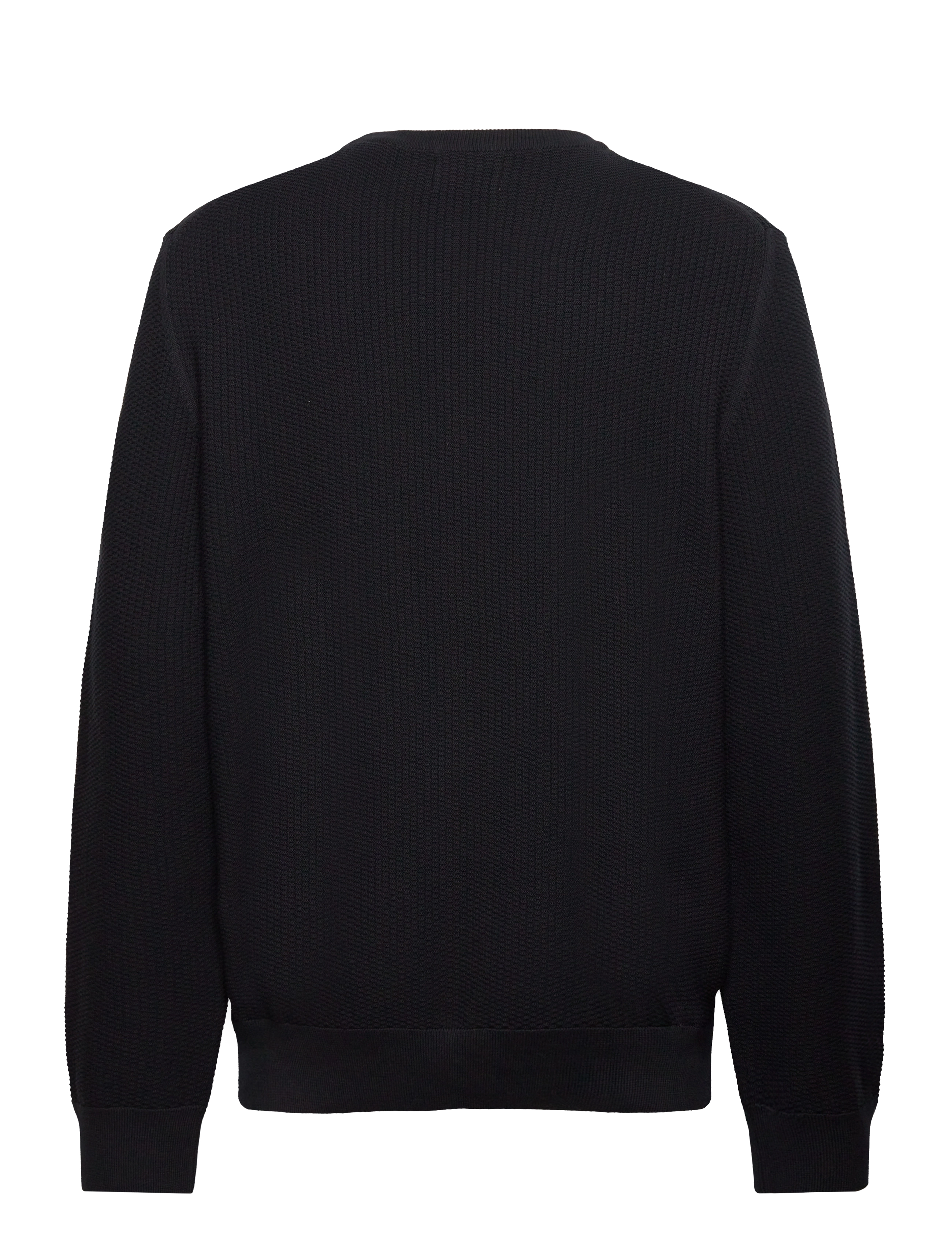 GANT - COTTON MICRO TEXTURED C-NECK - black - 1