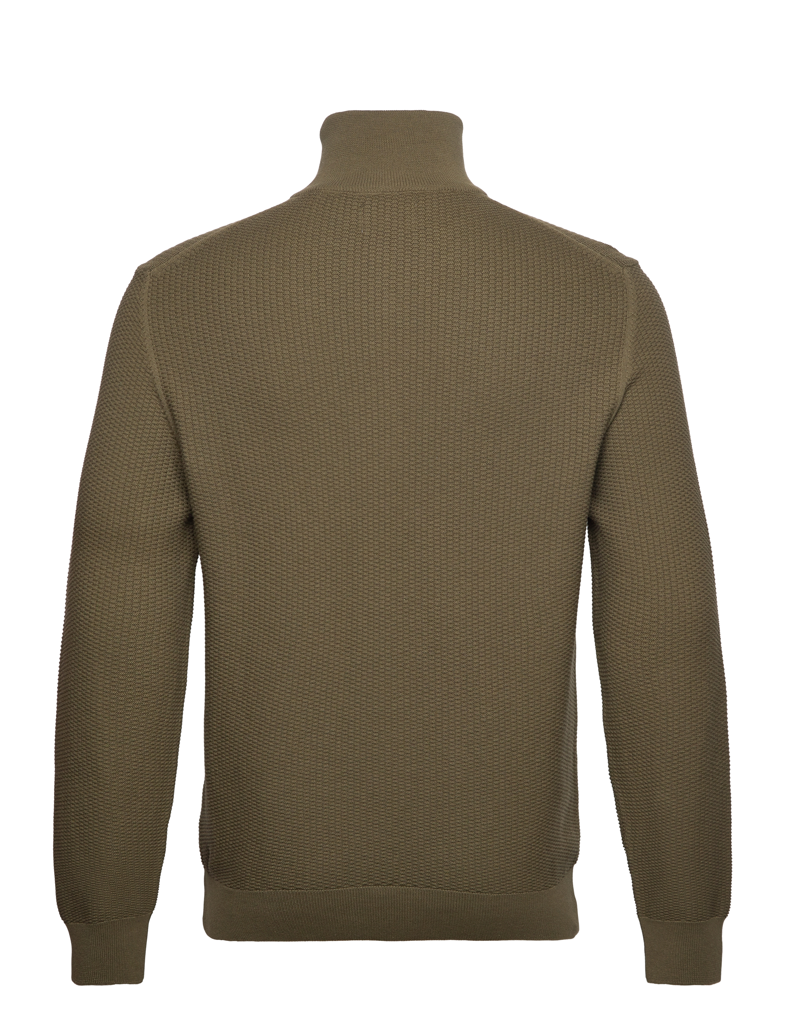 GANT - COTTON MICRO TEXTURED HALF ZIP - juniper green - 2