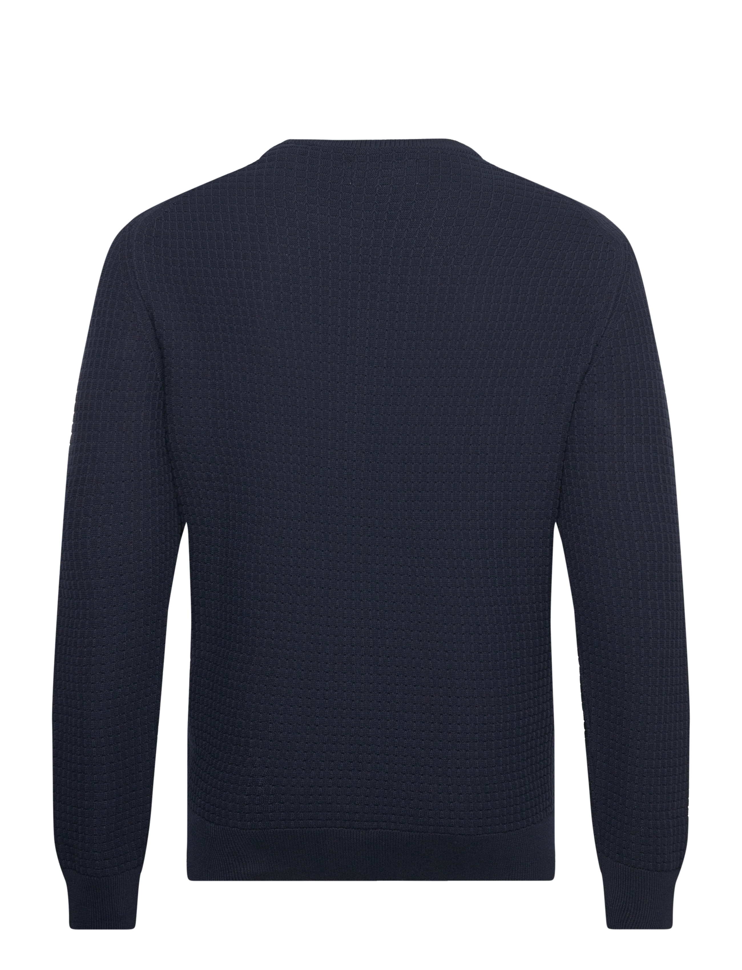 GANT - COTTON TEXTURED C-NECK - evening blue - 1