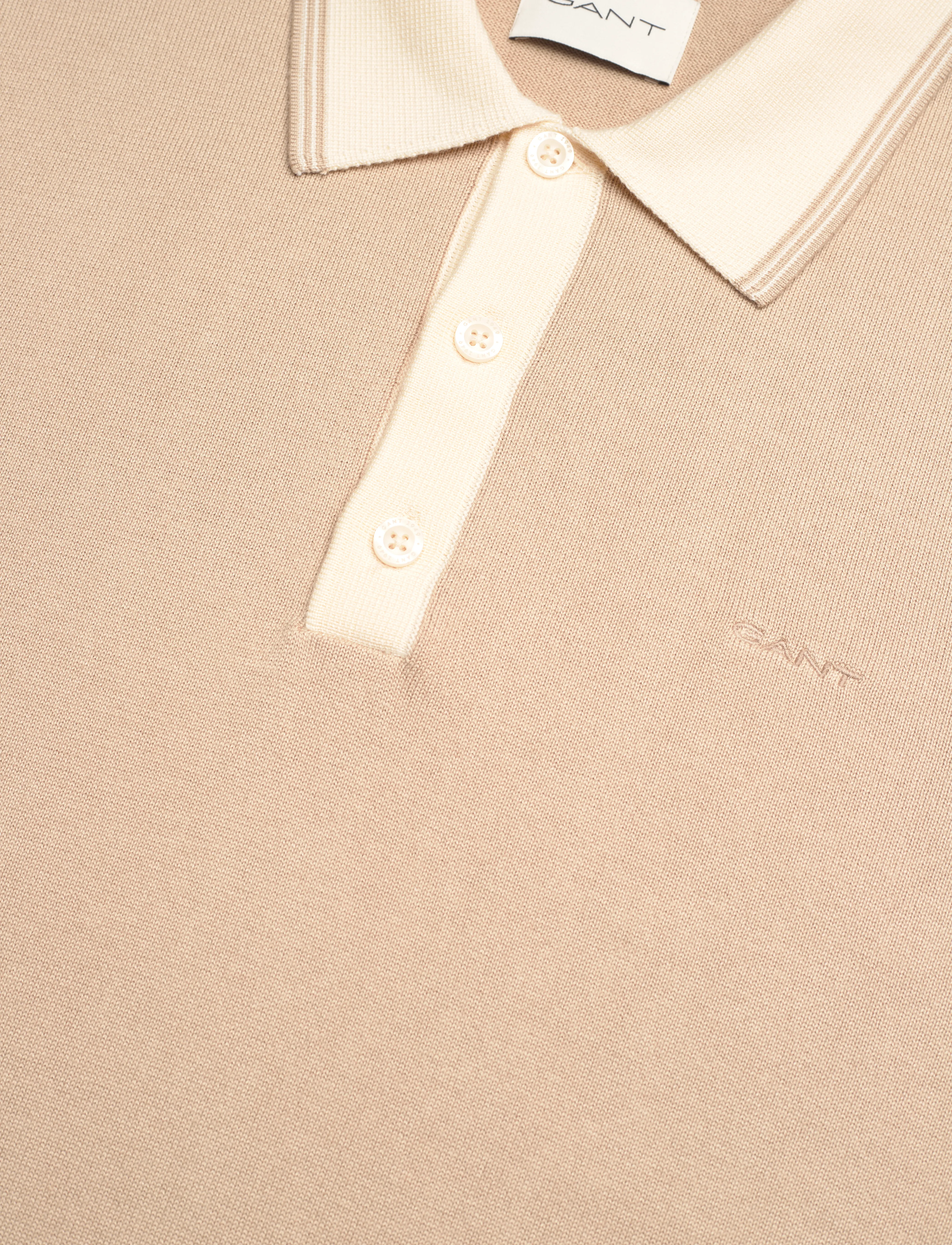 Gant - MODAL BLEND SS POLO - dry sand - 2