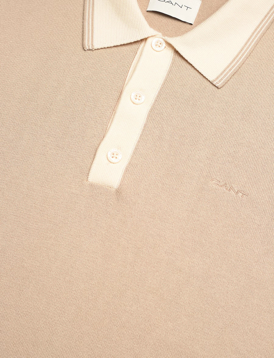 Gant - MODAL BLEND SS POLO - dry sand - 2