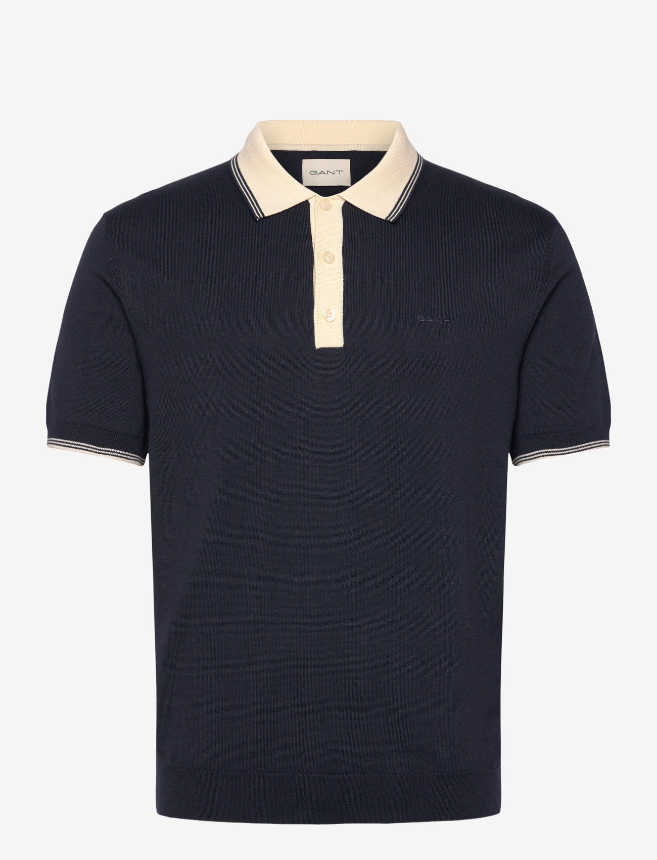 Gant - MODAL BLEND SS POLO - kortærmede poloer - evening blue - 1