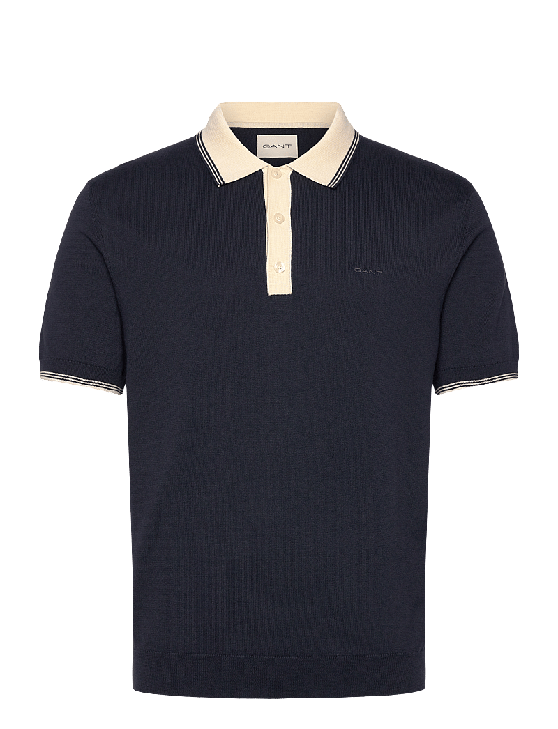 Gant - MODAL BLEND SS POLO - kurzärmelig - evening blue - 1
