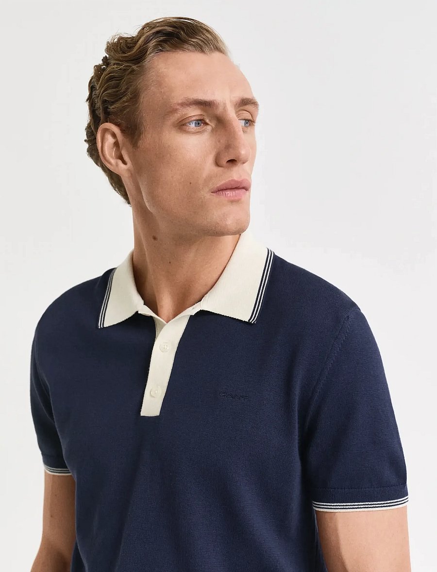 Gant - MODAL BLEND SS POLO - evening blue - 4