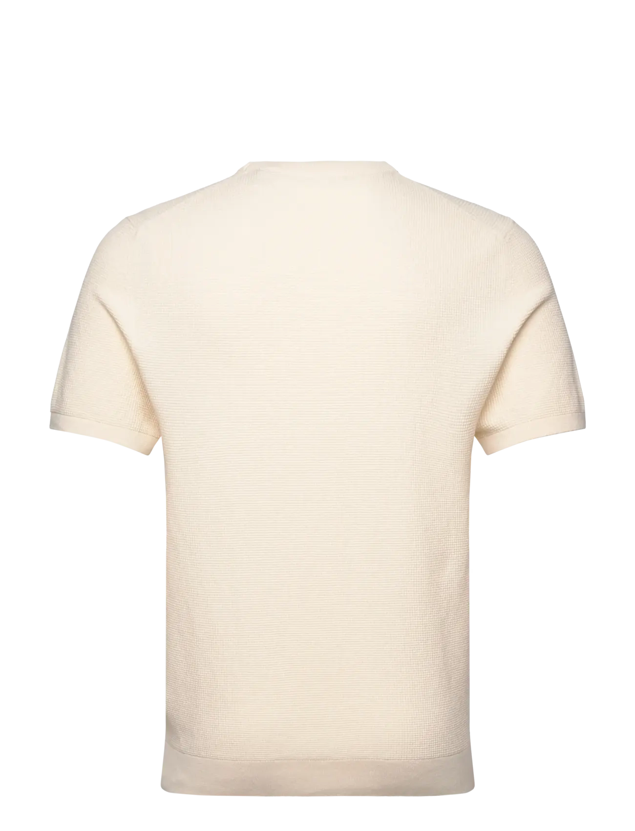 GANT - MICRO TEXTURED COTTON SS C-NECK - cream - 1