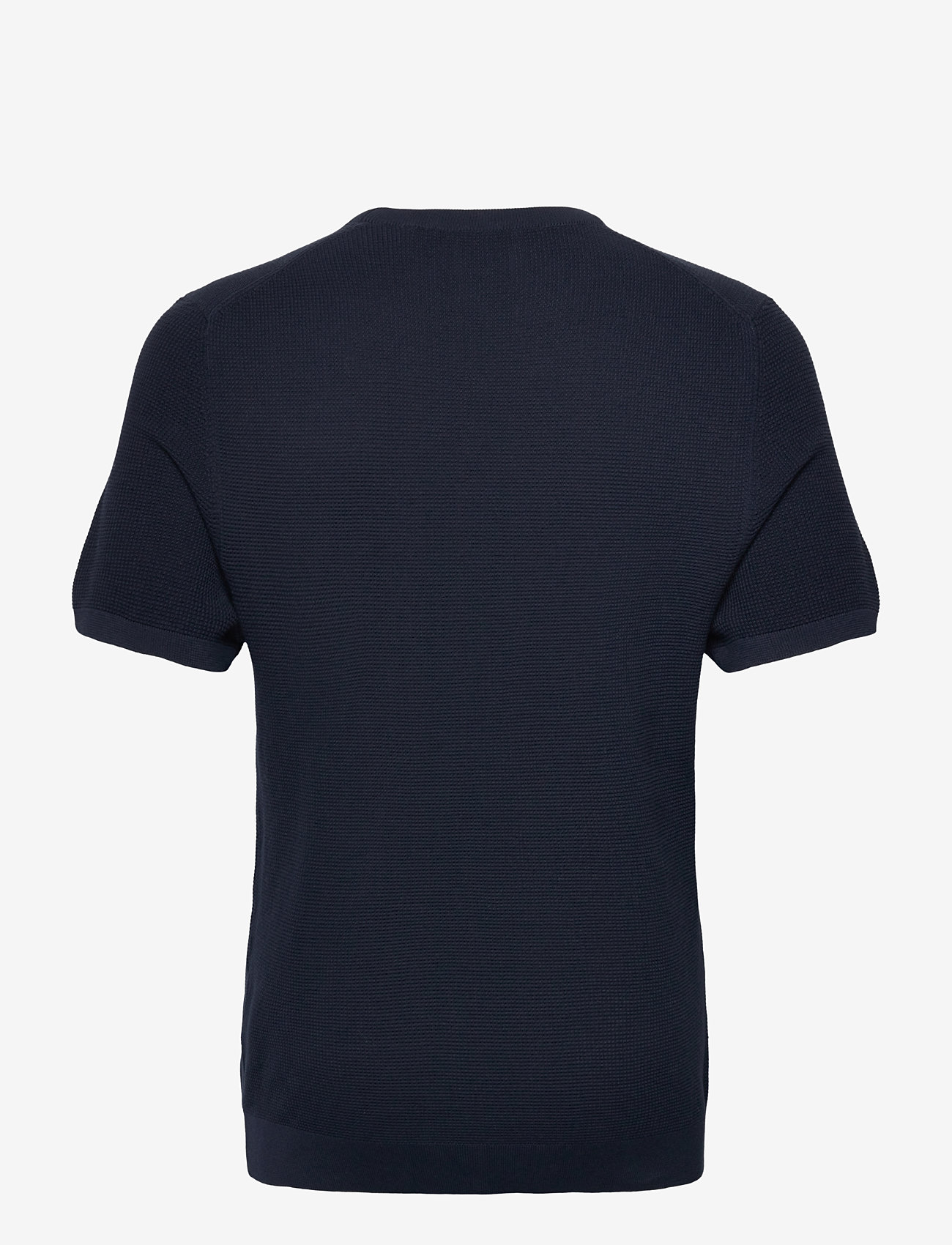 GANT - MICRO TEXTURED COTTON SS C-NECK - evening blue - 1