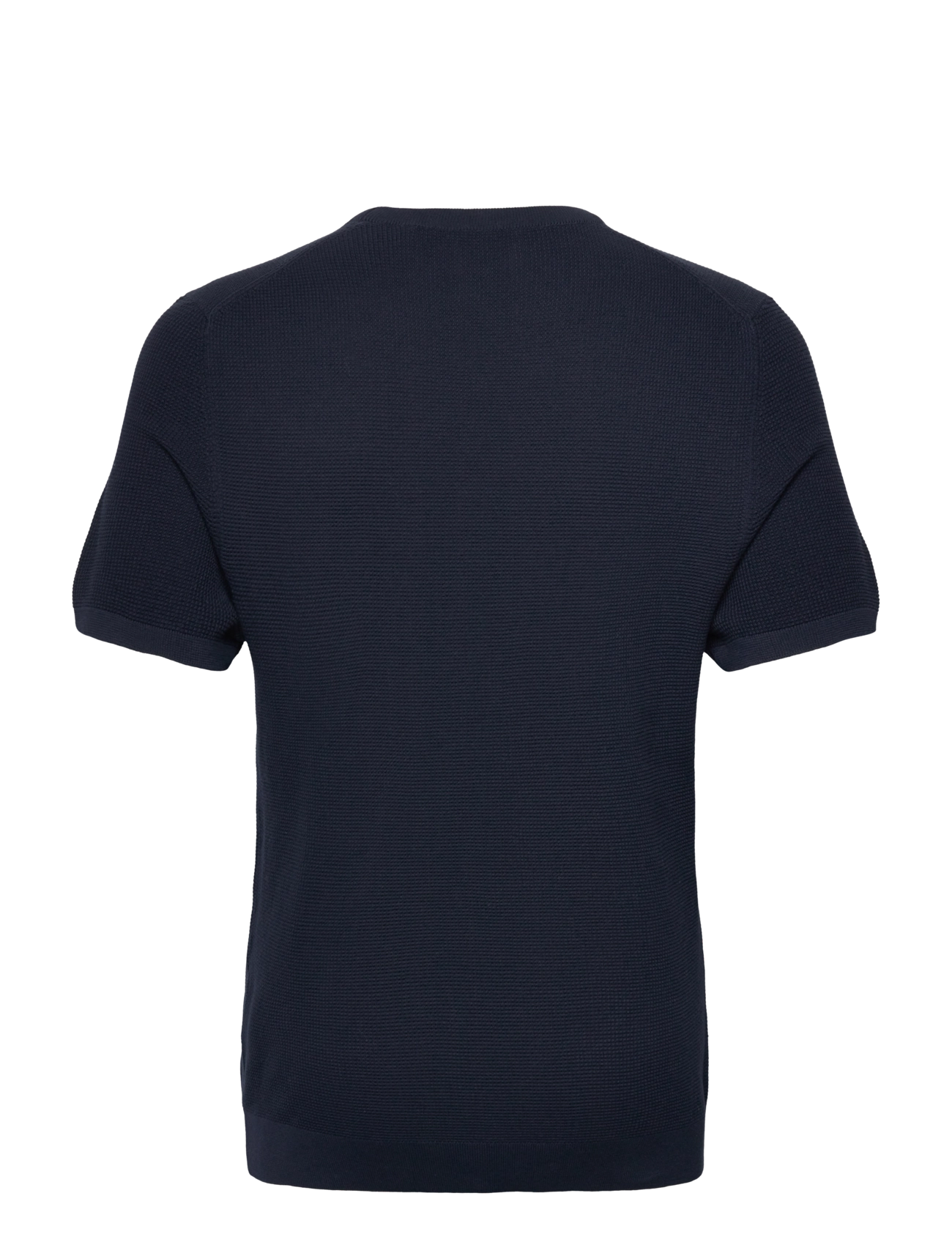 GANT - MICRO TEXTURED COTTON SS C-NECK - evening blue - 1