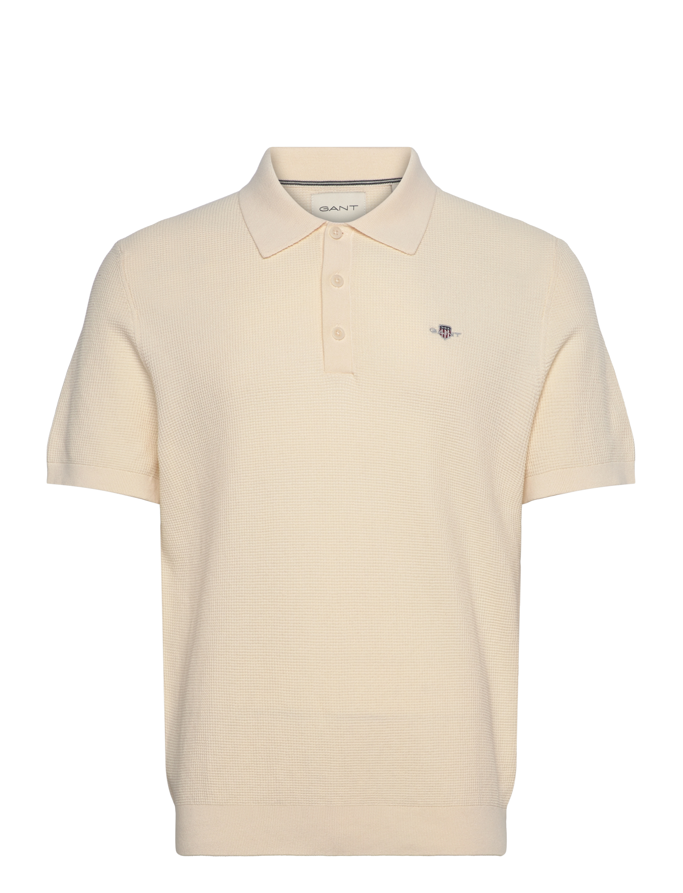 Gant MICRO TEXTURED COTTON SS POLO - Poloer - CREAM / cream