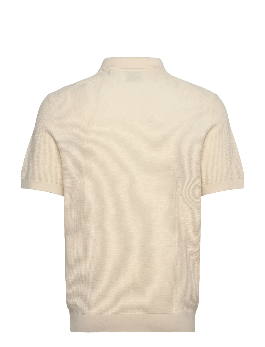 Gant - MICRO TEXTURED COTTON SS POLO - kurzärmelig - cream - 1