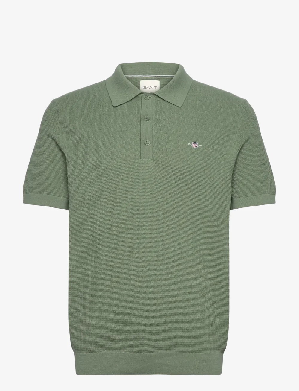 GANT - MICRO TEXTURED COTTON SS POLO - kurzärmelig - kalamata green - 0