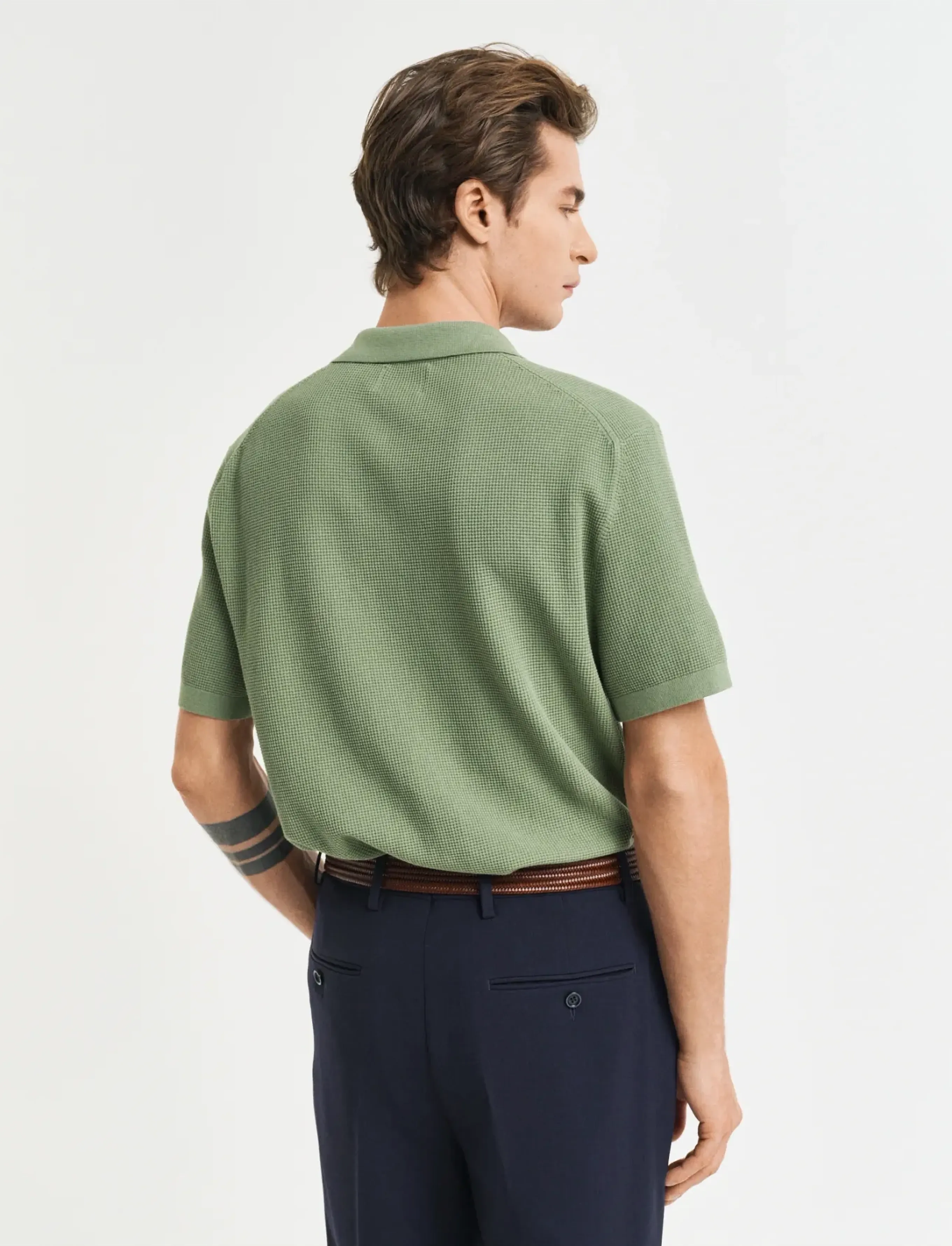 Gant - MICRO TEXTURED COTTON SS POLO - lyhythihaiset - kalamata green - 3