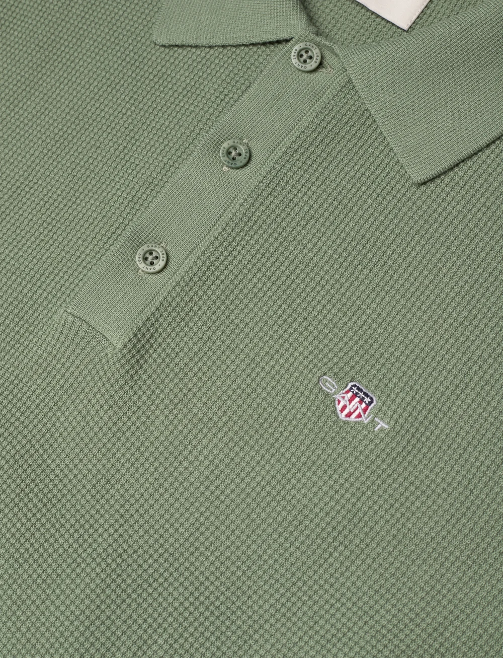 GANT - MICRO TEXTURED COTTON SS POLO - kurzärmelig - kalamata green - 2